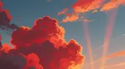 晚霞红得像火烧！是太阳的光被云彩 “染” 的吗，咋这么好看？