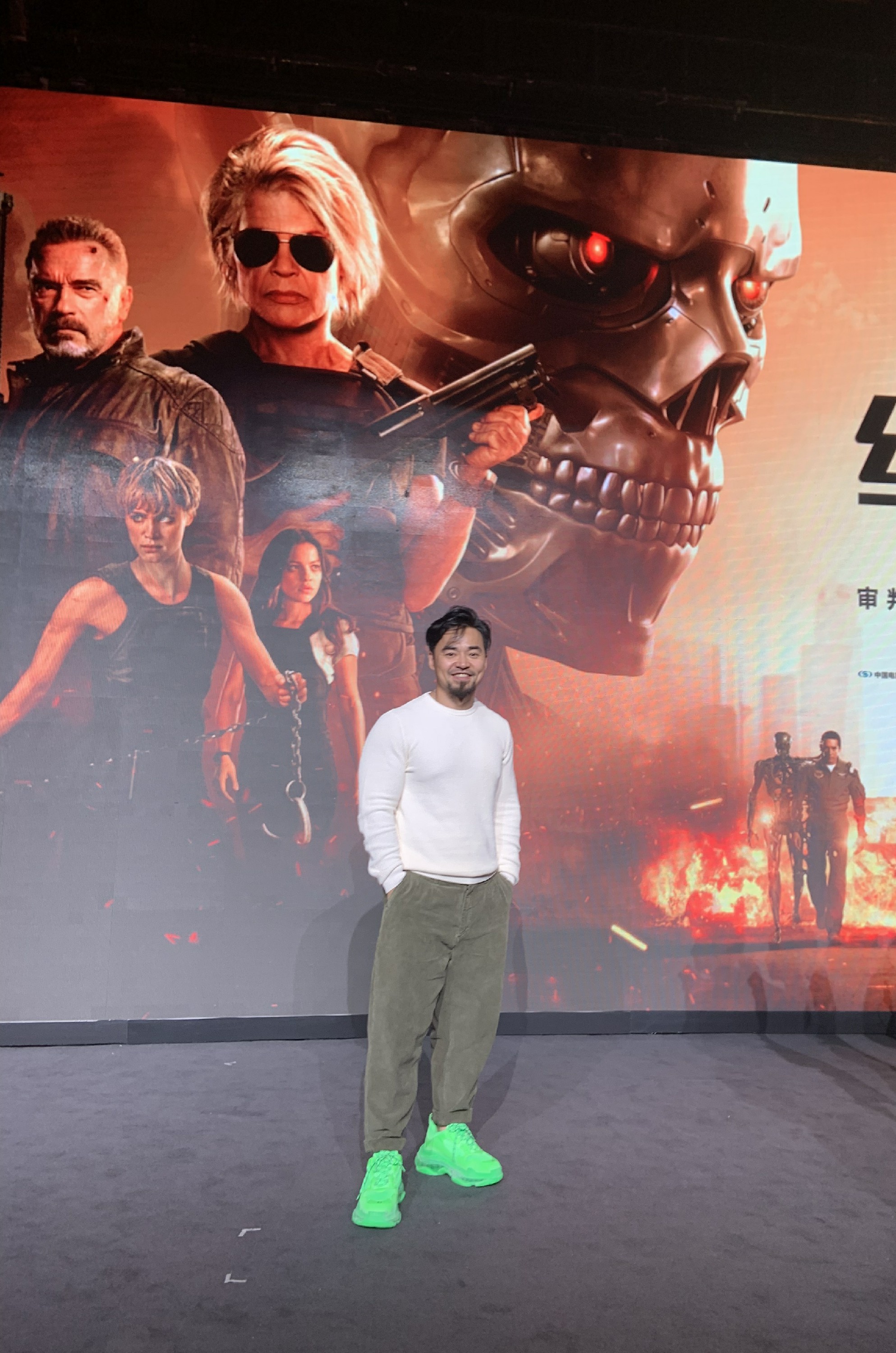 王巍受邀《终结者》发布会 成"肌肉电影"第一人