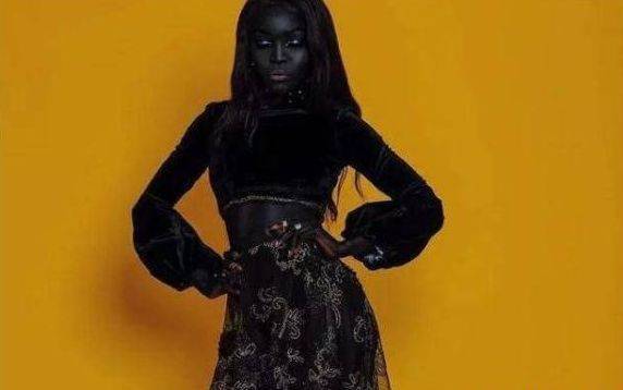 她就是来自南苏丹的模特nyakimgatwech,今年24岁,凭借着她独特的肤色