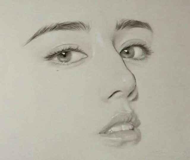 女星手绘画像周冬雨杨幂最好认这张最有争议娜扎还是吕佳容